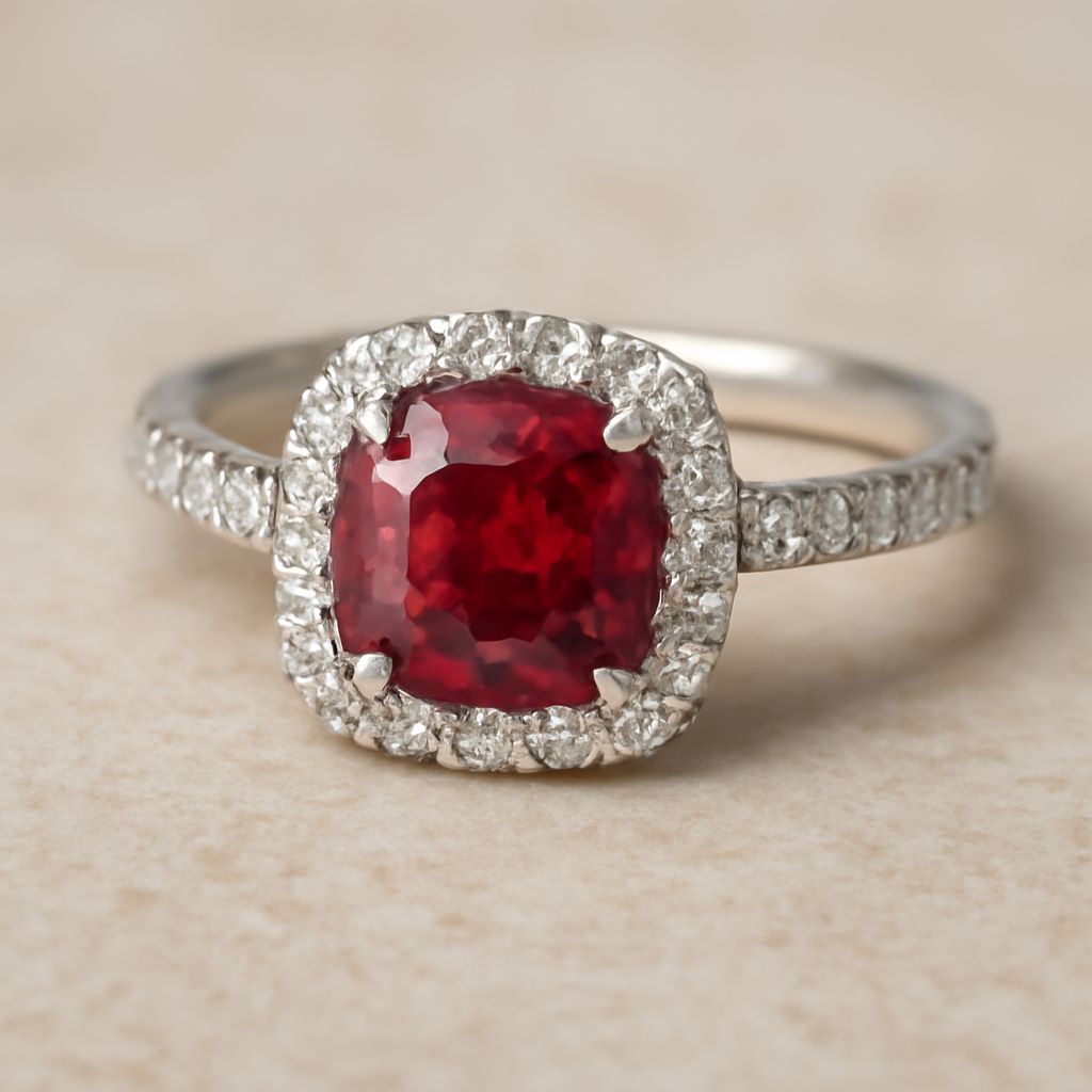 Ruby Engagement Ring: A Guide to Red Stones Including Red Diamonds