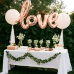 Engagement party ideas with stunning decorations and a party column ballot