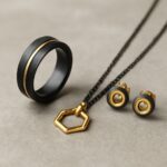 Elegant black gold engagement rings and unique black band engagement rings