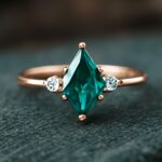 emerald and diamond engagement ring, emerald cut emerald engagement rings
