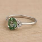 Green engagement ring and green diamond engagement ring