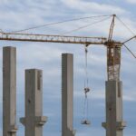 Precast concrete columns and cement columns